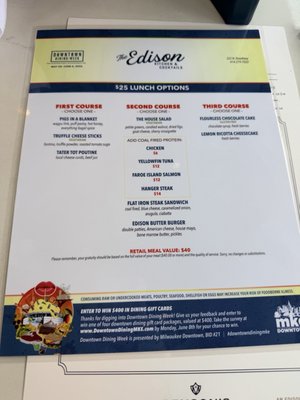 Menu photo 1 The Edison Kitchen & Cocktails Milwaukee, WI