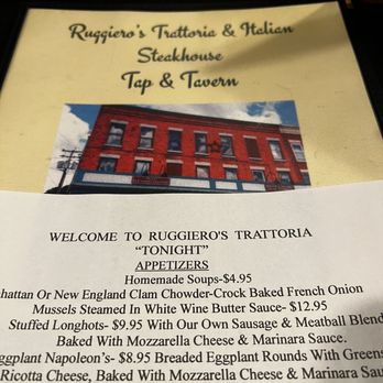 Ruggiero's Trattoria - the menu - Italian Near Me - Little Falls, New York Ruggiero's Trattoria - the menu - Italian Near Me - Little Falls, New York