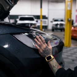 Detail Solutions - Installing PPF on a Tesla Model X headlight