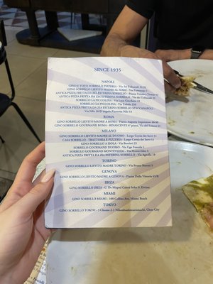 Menu photo 1 Gino Sorbillo Milan, MI