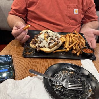 Burgers 2 Beer - Steak and Cheese Philly with fries - Burgers Near Me - Twinsburg, Ohio Burgers 2 Beer - Steak and Cheese Philly with fries - Burgers Near Me - Twinsburg, Ohio
