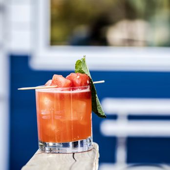 bartaco Vinings  -  drink with a garnish of watermelon - Tacos Near Me - Atlanta, Georgia