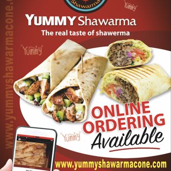 Yummy Shawarma - a hand holding a cell phone - Mediterranean Near Me - Dulles, Virginia Yummy Shawarma - a hand holding a cell phone - Mediterranean Near Me - Dulles, Virginia