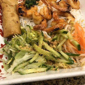 Pho Ha - Vermicelli with shrimp and egg roll (additional $1.75) - Vietnamese Near Me - Riverside, California Pho Ha - Vermicelli with shrimp and egg roll (additional $1.75) - Vietnamese Near Me - Riverside, California