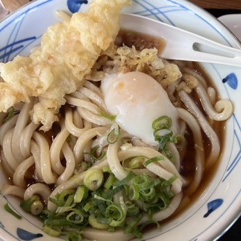 Marugame Udon - Ontama with shrimp tempura - Japanese Near Me - Honolulu, Hawaii Marugame Udon - Ontama with shrimp tempura - Japanese Near Me - Honolulu, Hawaii