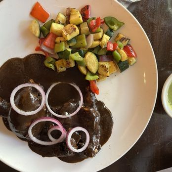 Anayas - Chicken Mole with grilled vegetables. - Mexican Near Me - Pasadena, California