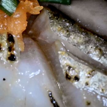 Omakase - Charred barracuda with incredible fat content, you can see how rich the meat near the skin is and the precision of his knife work. - Sushi Bars Near Me - San Francisco, California