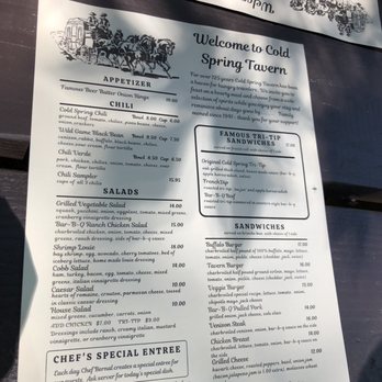 Cold Spring Tavern - Menu (August 2020) - American Near Me - Santa Barbara, California