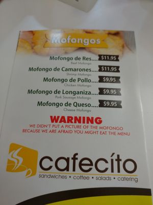 Menu photo 1 Cafecito Paterson, NJ