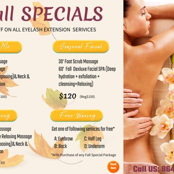 Barton Spa - Fall is here, Barton SPA has added a few seasonal packages for our customers. Take our Fall-Special Package to ease away the stress and pain - Massage Therapy Near Me - Simpsonville, South Carolina Barton Spa - Fall is here, Barton SPA has added a few seasonal packages for our customers. Take our Fall-Special Package to ease away the stress and pain - Massage Therapy Near Me - Simpsonville, South Carolina