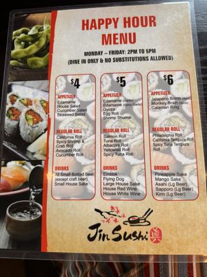 Menu photo 1 JIN Sushi- Brimhall & Allen Bakersfield, CA Menu photo 1 JIN Sushi- Brimhall & Allen Bakersfield, CA