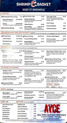 Menu photo 1 Shrimp Basket Pensacola, FL