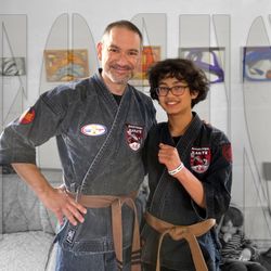 Arnott Kenpo Karate - Father and son at Brown Belt