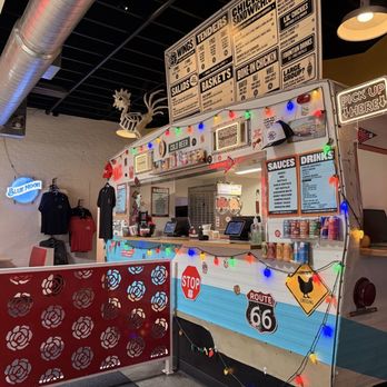 Red Light Chicken - Cute inside decor. - American Near Me - Tulsa, Oklahoma Red Light Chicken - Cute inside decor. - American Near Me - Tulsa, Oklahoma