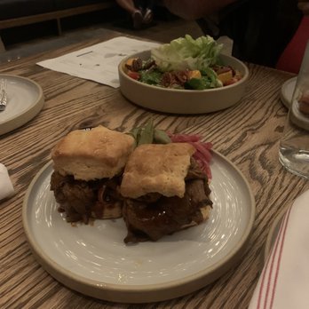 Yardbird - Smoked Brisket Biscuits & Butter Lettuce & Grilled Mango Salad - Southern Near Me - Las Vegas, Nevada Yardbird - Smoked Brisket Biscuits & Butter Lettuce & Grilled Mango Salad - Southern Near Me - Las Vegas, Nevada