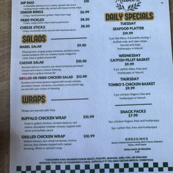 Menu as of 5/2026