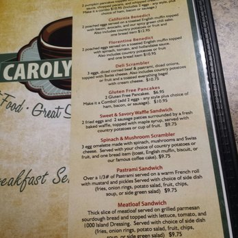 Carolyn's Cafe - Fall menu - Breakfast & Brunch Near Me - Redlands, California