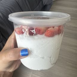 Coco Love with literally just strawberries, coconut puree and flakes for 16$ not including tax and delivery fees. Coco Love with literally just strawberries, coconut puree and flakes for 16$ not including tax and delivery fees.