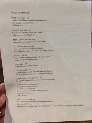 Menu photo 7 Bryson City Brewing Bryson City, NC Menu photo 7 Bryson City Brewing Bryson City, NC