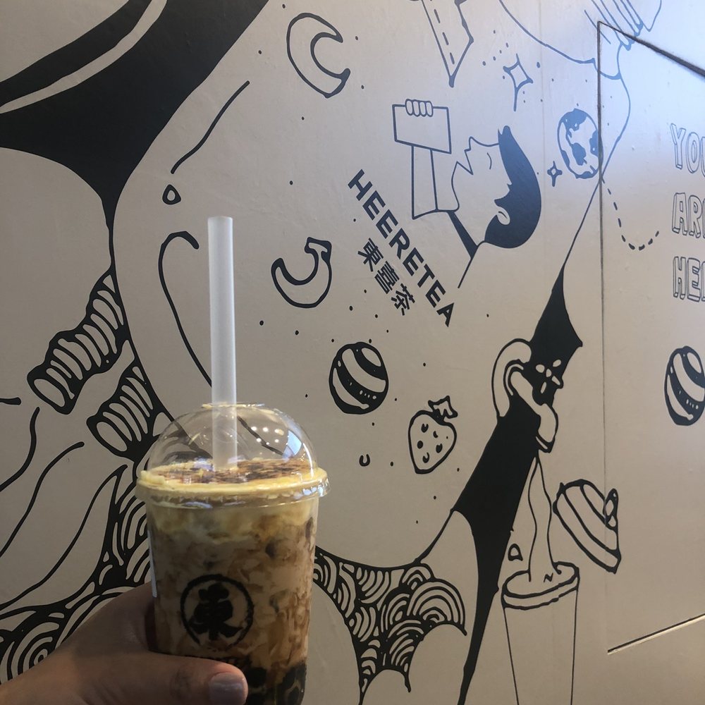 Heere Tea - Creme Brulee Milk Tea with Brown Sugar Boba - Bubble Tea Near Me - Melbourne, VIC