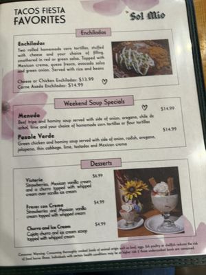 Menu photo 1 Sol Mio Pahrump, NV
