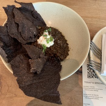 Suerte - Chips Con Refried Lentils with Yogurt - Mexican Near Me - Austin, Texas Suerte - Chips Con Refried Lentils with Yogurt - Mexican Near Me - Austin, Texas