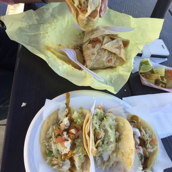Cabo Tacos - 2 Fish Tacos and 1 Shrimp Tacos. - Mexican Near Me - Glendora, California