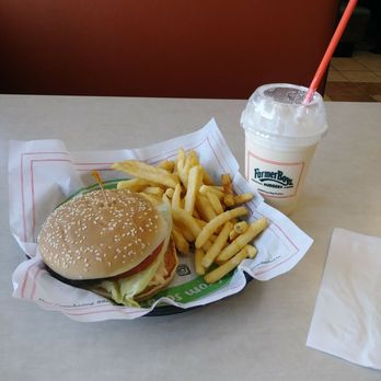 Farmer Boys - The big cheese with fries and a vanilla shake - Breakfast & Brunch Near Me - Moreno Valley, California Farmer Boys - The big cheese with fries and a vanilla shake - Breakfast & Brunch Near Me - Moreno Valley, California