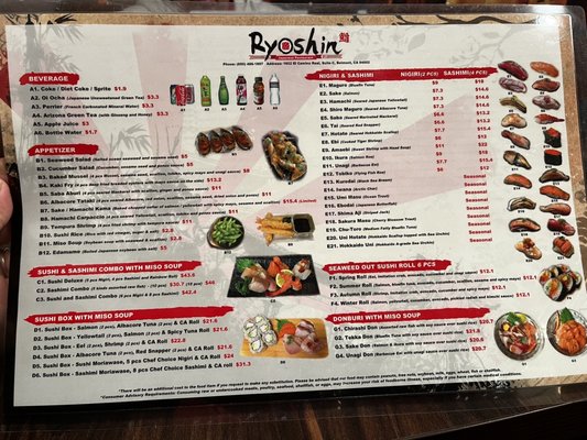 Menu photo 4 Ryoshin Sushi Belmont, CA Menu photo 4 Ryoshin Sushi Belmont, CA