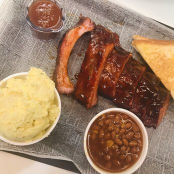 Ribtown - Rib plate with tator salad and baked beans - Barbeque Near Me - Whitehouse, Texas Ribtown - Rib plate with tator salad and baked beans - Barbeque Near Me - Whitehouse, Texas