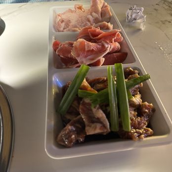Daikon Korean BBQ - First order of meats before grilling - Barbeque Near Me - Vallejo, California