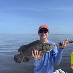 Captain Travis Blucher Charters - What's for Supper?  Austin says Tripletail