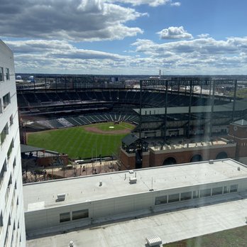 Hilton Baltimore Inner Harbor - View of Camden Yards from room. - Hotels Near Me - Baltimore, Maryland Hilton Baltimore Inner Harbor - View of Camden Yards from room. - Hotels Near Me - Baltimore, Maryland