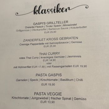 Gaspi's - Speisekarte (Jan 2023) - Barbeque Near Me - Gerlos, 7