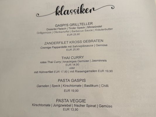 Menu photo 2 Gaspi's Gerlos, 7