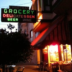 Chiotras Grocery - Exterior in the evening.