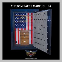 Vault Pro - Custom safe from Vault Pro USA with the American flag and custom interior.