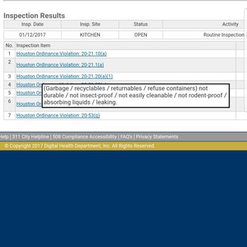 Eastern Chinese Restaurant - Another violation - Chinese Near Me - Houston, Texas