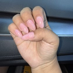 Acrylic glitter nails