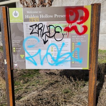 Hidden Hollow - Graffiti getting worse - Parks Near Me - Salt Lake City, Utah