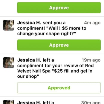 Red Velvet Nail Salon - Salon owner bombarding me with messages after seeing my review. Very rude and unprofessional!!!! Horrible customer service! - Nail Salons Near Me - Hurst, Texas Red Velvet Nail Salon - Salon owner bombarding me with messages after seeing my review. Very rude and unprofessional!!!! Horrible customer service! - Nail Salons Near Me - Hurst, Texas