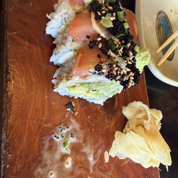 Sushi House - Salmon sol roll - half eaten - Sushi Bars Near Me - Alameda, California Sushi House - Salmon sol roll - half eaten - Sushi Bars Near Me - Alameda, California