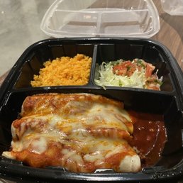 a meal in a plastic container a meal in a plastic container