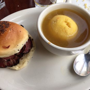 Junior's Restaurant - On the Lunch Special. Enjoyed both the Pastrami Sandwich & the Matzo Ball Soup - Bakeries Near Me - Brooklyn, New York