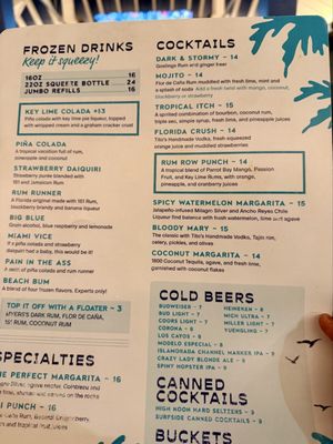 Menu photo 1 Rum Row Key West, FL