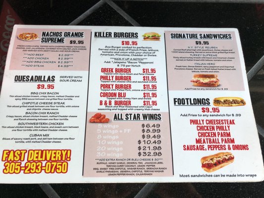 Menu photo 3 Wingmasters Key West, FL Menu photo 3 Wingmasters Key West, FL