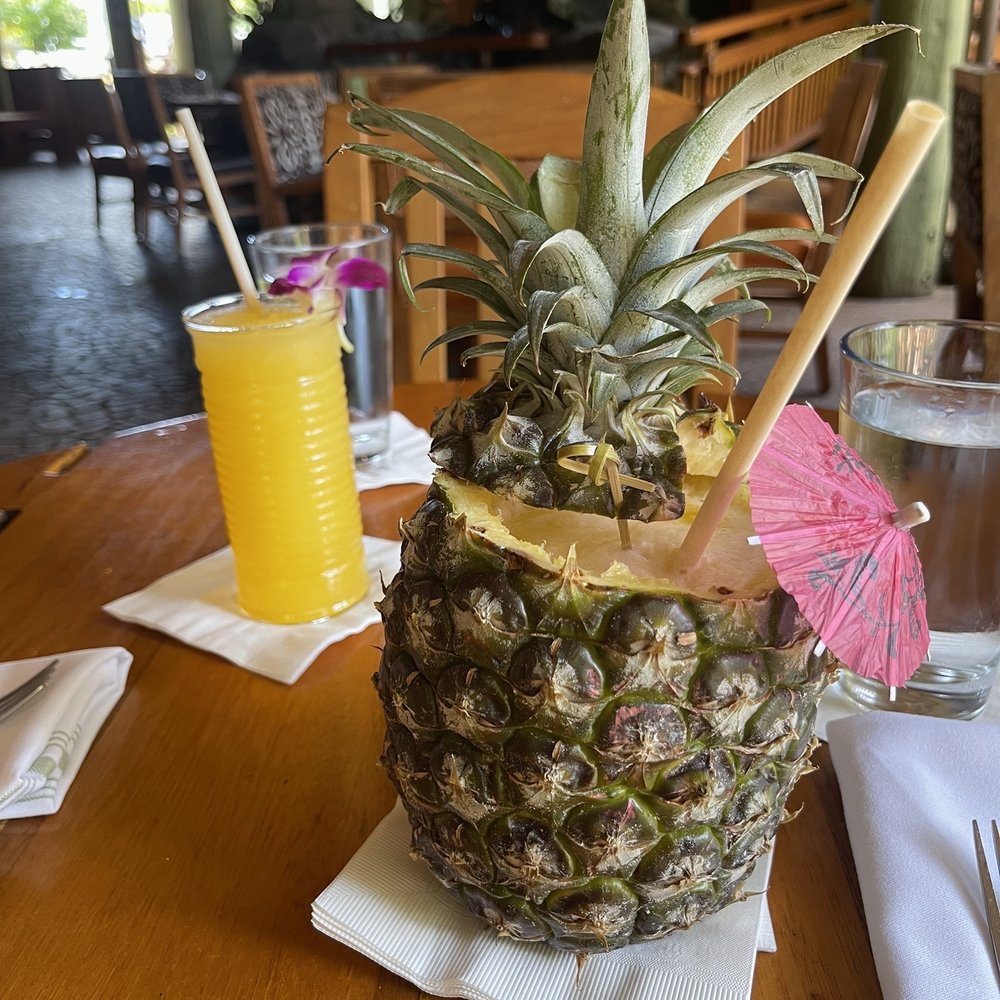Keoki's Paradise - Poipu Piña Colada, Chee Hoo Chiller Slushie - Seafood Near Me - Koloa, Hawaii