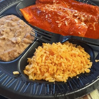 Abuela's Tacos - Cheese Enchiladas in red sauce with side of rice & beans. - Mexican Near Me - Las Vegas, Nevada Abuela's Tacos - Cheese Enchiladas in red sauce with side of rice & beans. - Mexican Near Me - Las Vegas, Nevada