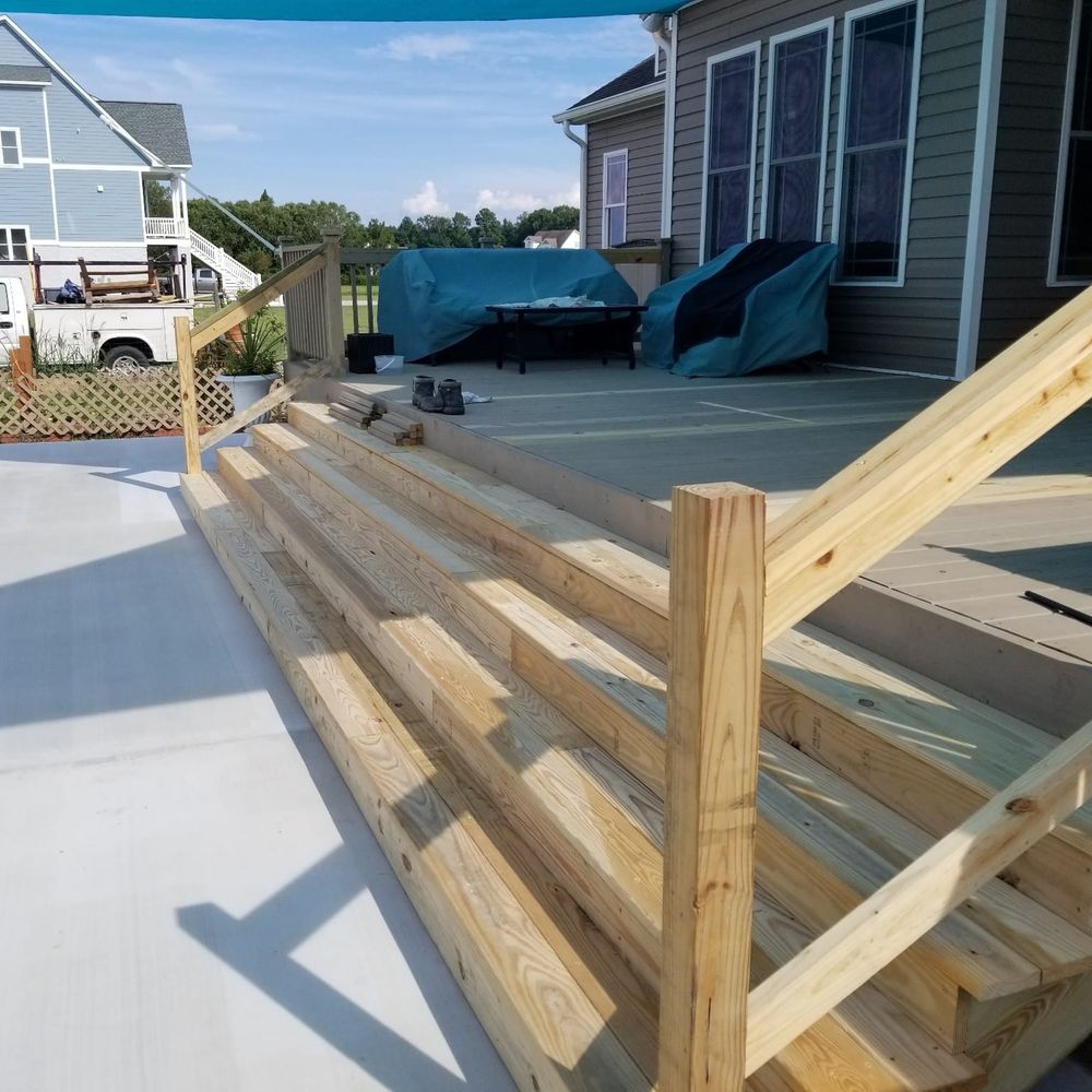 Deck under construction.