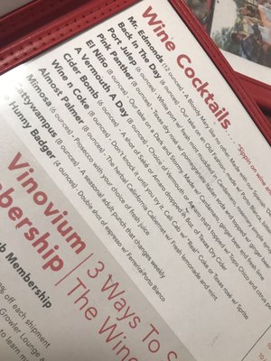 Menu photo 2 Vinovium Johnson City, TX